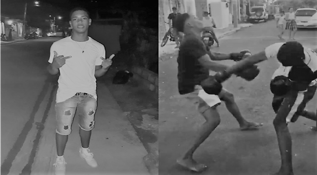 Pelea callejera boxeo entre jovenes