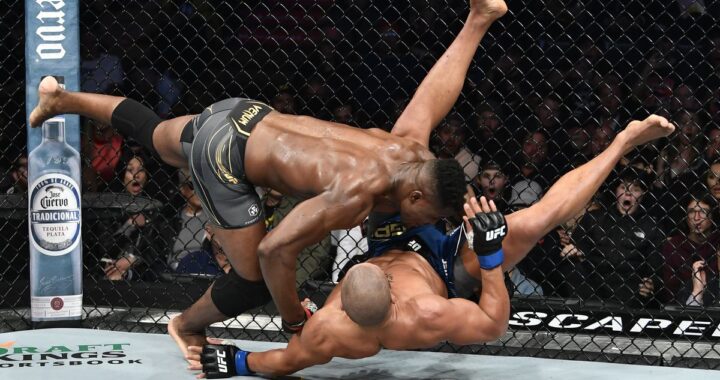 ngannou vs gane derribo