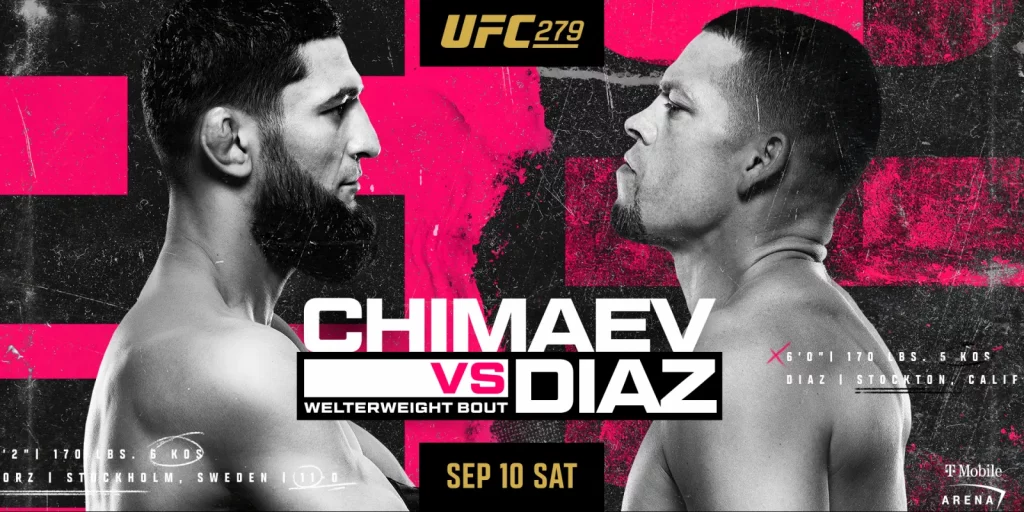 ufc 279 khamzat chimaev vs nate diaz en vivo gratis carlera horarios