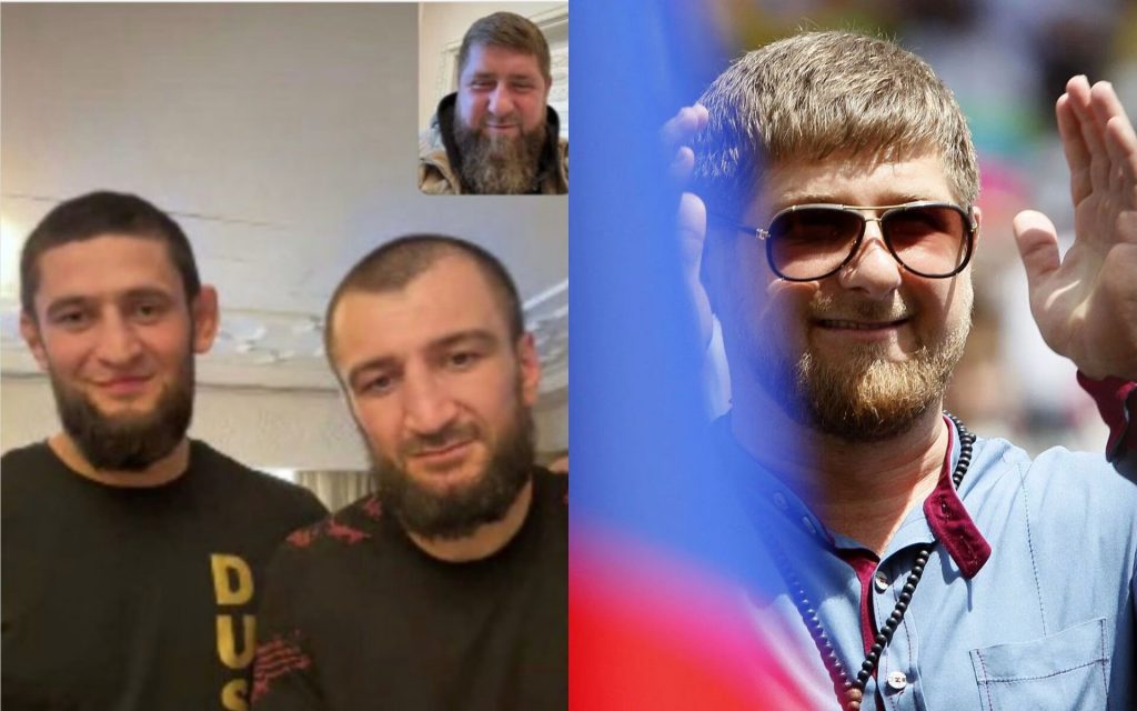 Ramzan Kadyrov, abubakar nurmagomedov y khamzat chimaev UFC