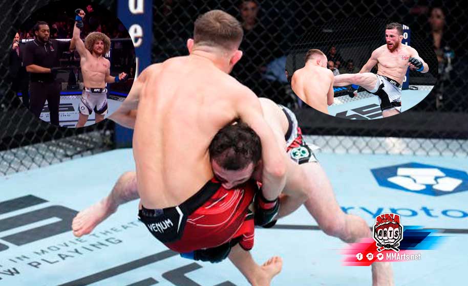 Merab-Dvalishvil-le-pasa-el-carro-por-encima-a-Petr-Yan-en-UFC-Fight-Nignt-Las-Vegas