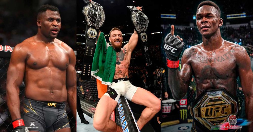 cuanto-gana-un-peleador-de-UFC-mcgregor-ngannou-adesanya