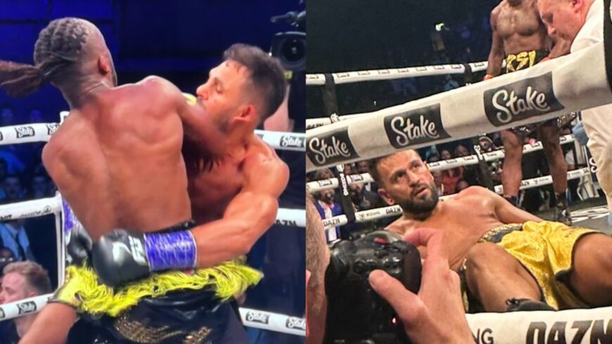 ksi noquea a joe forunier en misfits boxing 7