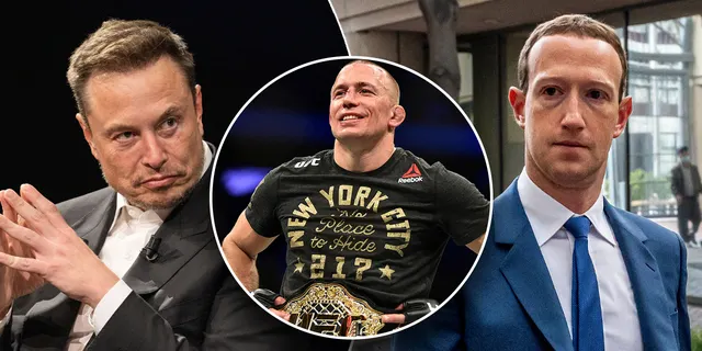 georges st pierre, elon musk mark zuckerberg