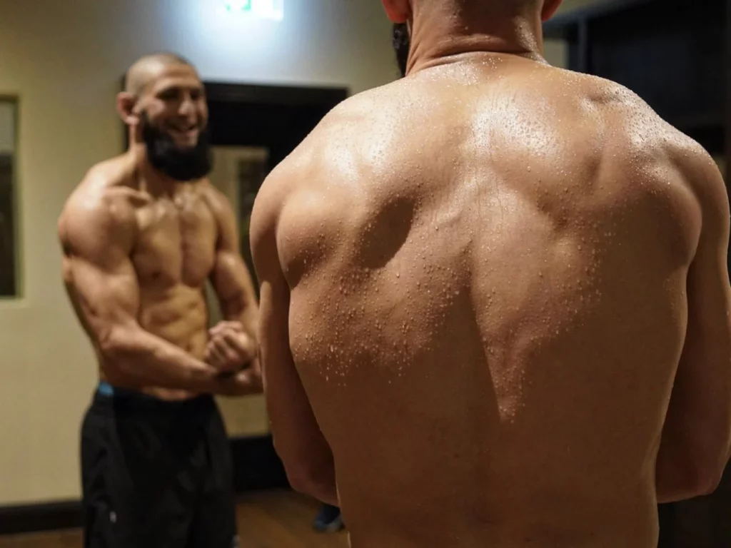 khamzat chimaev brutal cambio fisico para UFC 294