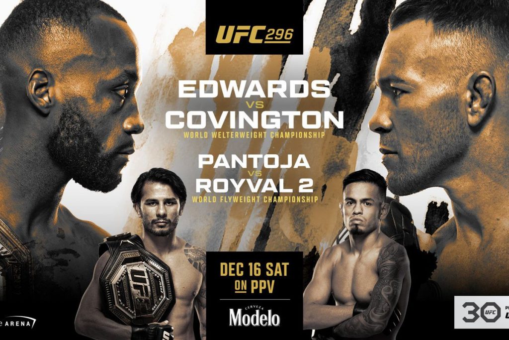 ufc 296 poster oficial horarios y donde ver