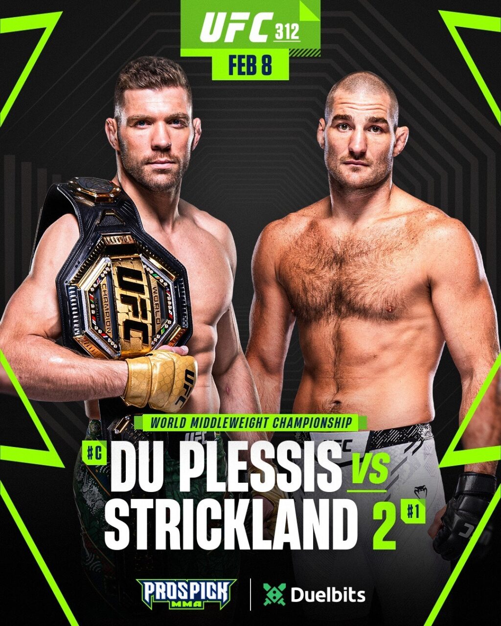 UFC 312 Dricus Du Plessis vs Sean Strickland 2 en vivo gratis
